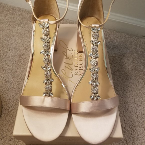 Jewel Badgley Mischka Gretchen Crystal Sandal 9.5 - Picture 3 of 9